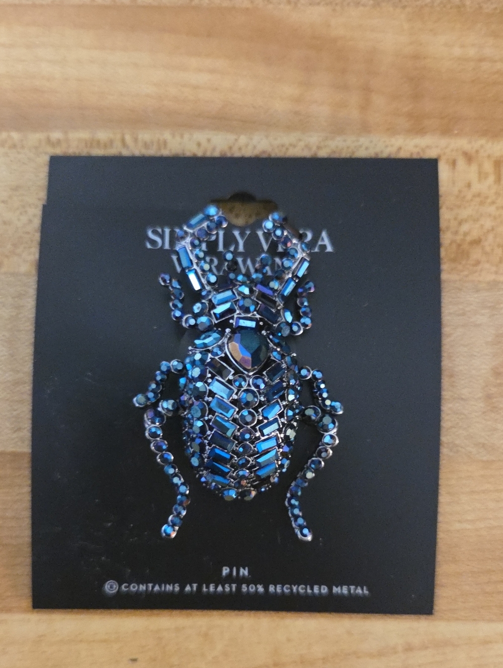 NWT "Simply Vera Vera Wang" Blue Beetle Pin